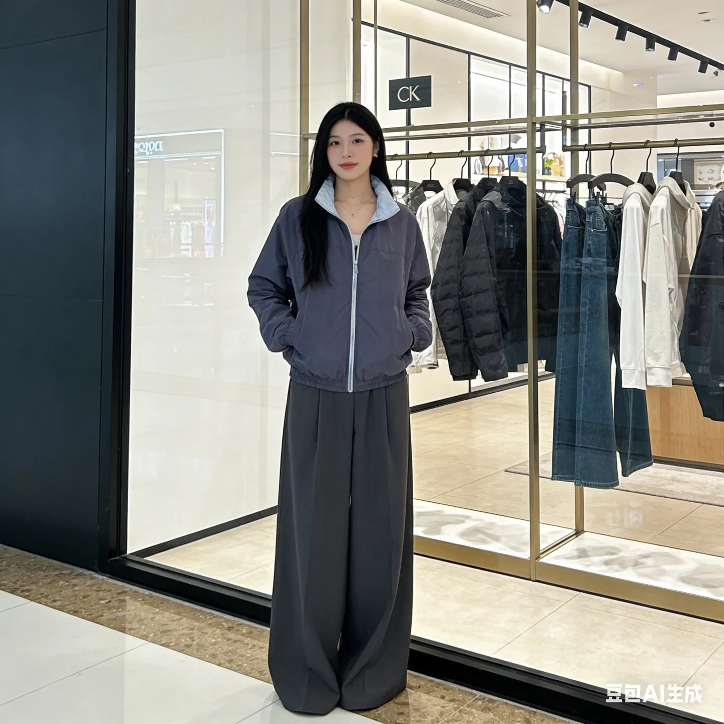 Louis Vuitton/Louis Vuitton 26ss presbyopic double-sided hooded thin coat